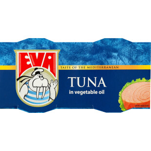 Тунец EVA филе в растительном масле, 2*80г/уп (3856020234256)