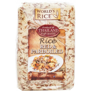 Рис World's rice красный + парбоилд, 500г (4820009102491)