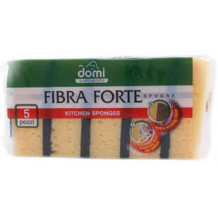 Губки кухонні Domi Fibra Forte, 5шт/уп (4823058322841)