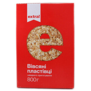 Хлопья Extra! овсяные, 800г (4823096407067)