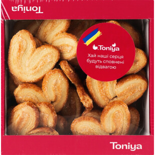 Печенье Toniya Ушки сдобное слоеное, 300г (4820208381192)