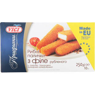 Палочки рыбные VICI с рубленного филе, 250г (4740056094351)