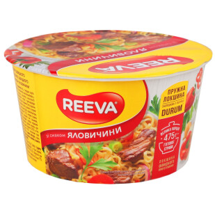 Лапша Reeva со вкусом говядины, 75г (4820179257045)