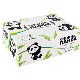 Салфетки косметические Сніжна панда 2-слойные, 70шт (4820183971203)