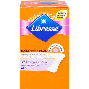 Прокладки ежедневные Libresse DailyFresh Normal Plus, 32шт/уп (7322540757163)