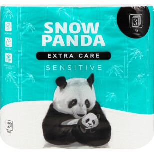 Папір туалетний Сніжна панда Extra Care Sensitive 3-шаровий, 4шт (4820183970671)
