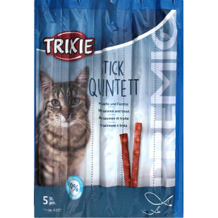 Лакомство для котов Trixie Premio Quadro Stick лосось-форель, 4*5г (4011905427256)