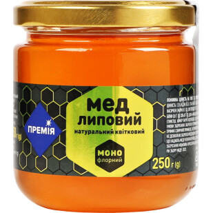 Мед Премія Натуральный цветочный липовый, 250г (4823096425146)