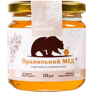 Мед Правильний мед акацієвий, 250г (4820257930013)