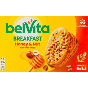 Печенье BelVita с медом и орехами, 225г (7622210899255)