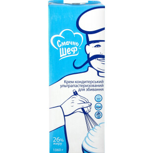 Крем кондитерский Смачно Шеф 26%, 1060г (4820003481172)