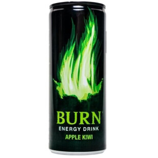 Напиток энергетический Burn Apple Kivi б/алк ж/б, 250мл (5060466511040)