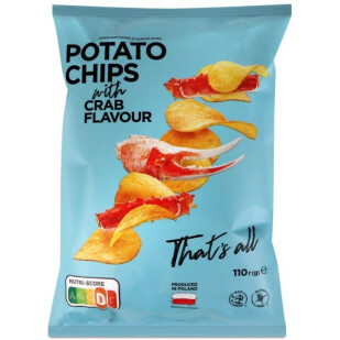 Чипсы Премія картофельные со вкусом краба, 110г (4823096426921)
