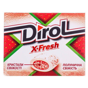 Резинка жевательная Dirol X-Fresh клубничная свежесть, 18г (7622210806482)