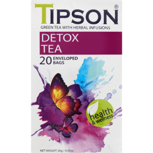 Суміш трав'яна Tipson Wellness Detox Tea, 20*1,3г (4792252936607)