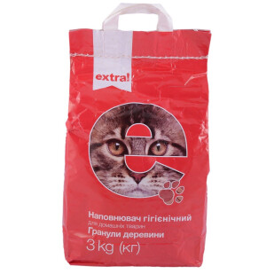 Наполнитель гигиенический Extra! древесный, 3кг (4823096405421)