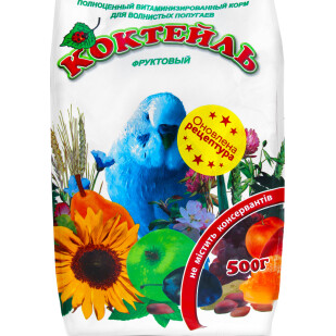 Корм для попугаев фруктовый коктейль, 500г (4820157400319)