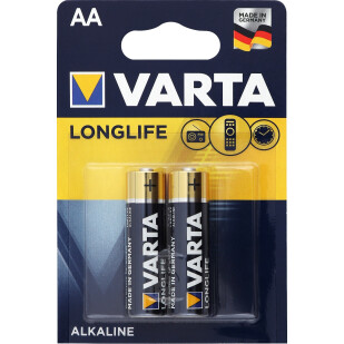 Батарейки Varta Longlife AA LR6, 2шт (4008496594672)