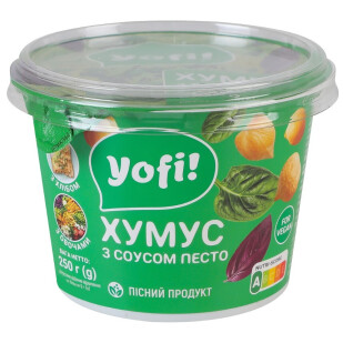 Хумус Yofi с соусом песто, 250г (4820146820517)