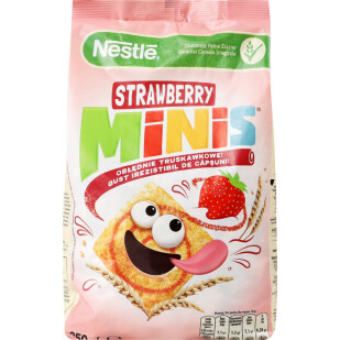 Сніданок Nestle Strawberry-Minis з вітамінами та мінералами, 250г (5900020012067)