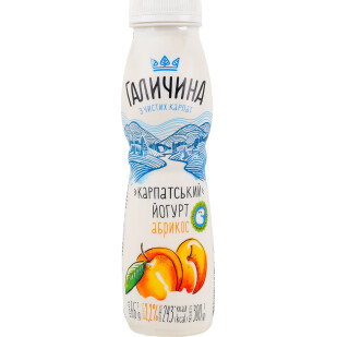 Йогурт Галичина Абрикос 2,2%, 300г (4820222762526)