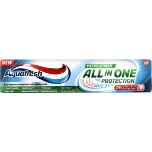 Паста зубная Aquafresh ALL IN ONE Экстра свежесть, 100мл (5054563058621)