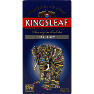 Чай чорний Kingsleaf Earl grey листовий, 100г (4792252942592)