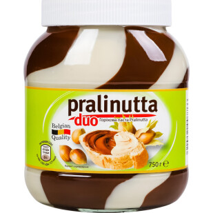 Паста Pralinutta шоколадна з білим шоколадом та лісовими горіхами, 750г (5410291007766)