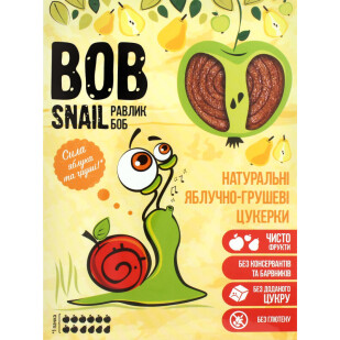 Конфеты Bob Snail натуральные яблочно-грушевые, 120г (4820162520194)