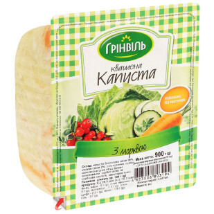 Капуста Грінвіль квашеная с морковью, 900г (4823006803194)