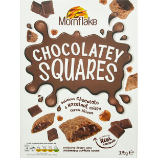 Подушечки Mornflake з начинкою шоколад-горіх, 375г (5010026506726)