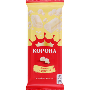 Шоколад белый Корона пористый, 80г (7622210893215)