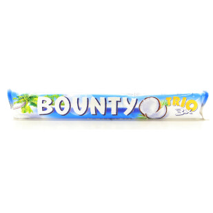 Батончик Bounty Trio с мякотью кокоса в молочном шоколаде 85г (4011100038653)