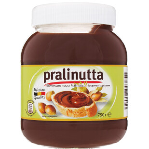Паста Pralinutta шоколадная с лесным орехом, 750г (5410291007759)