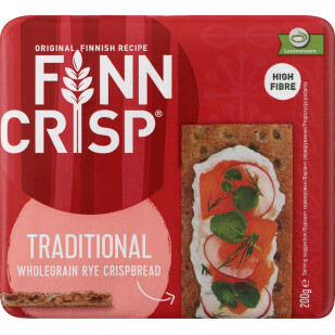 Хлебцы Finn Crisp Traditional традиционные ржаные, 200г (6410500098270)