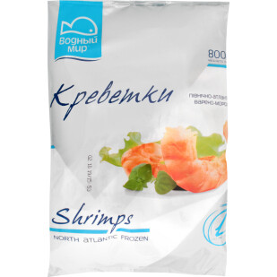 Креветки Водный мир 70+ замороженные, 800г (4820088412597)