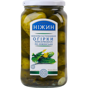Огурцы консервированные Нiжин По-нежински, 920г (4823006801800)