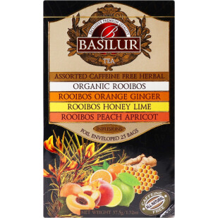Чай трав'яний Basilur Rooibos асорті, 25*1,5г/уп (4792252940451)