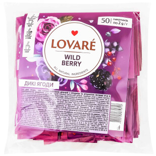 Чай чeрный Lovare Wild Berry, 50*1,5г (4820198879501)