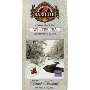 Чай чорний Basilur Winter Tea з ароматом журавлини, 100г (4792252100398)