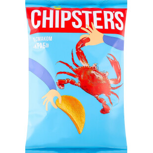 Чипси Chipster's зі смаком краба, 130г (4820182740114)