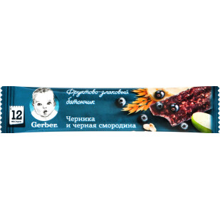 Батончик Gerber чорниця і чорна смородина, 25г (4603341000140)