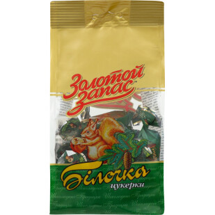 Цукерки Золотий запас Білочка, 200г (4820075501013)