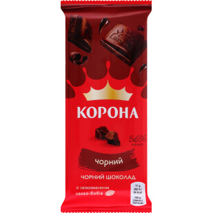 Шоколад черный Корона без добавок, 85г (7622210815385)