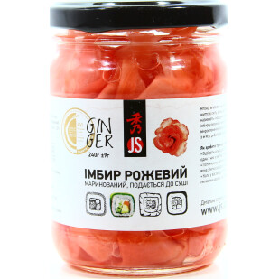 Имбирь JS маринованный розовый, 240г (4901177022009)