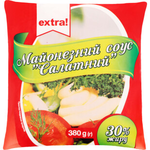 Соус Extra! Салатний майонезний 30%, 380г (4824034051359)