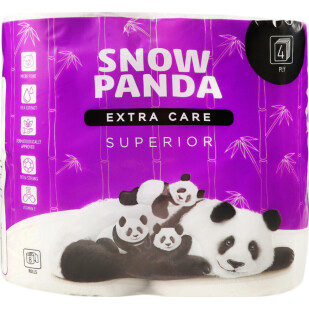 Бумага туалетная Сніжна панда Extra Care Superior 4-слойная, 8шт (4820183970633)