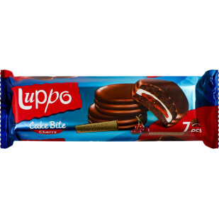 Бисквит Luppo с какао-маршмеллоу-вишней в шоколаде, 182г (8691707059044)