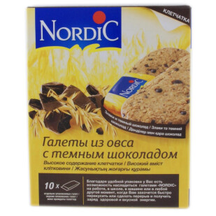 Галеты Nordic из злаков с темным шоколадом, 300г (6411200106784)