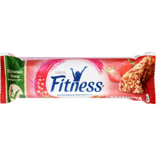 Батончик Nestle Fitness с цельными злаками и клубникой, 23,5г (5900020023322)
